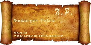 Neuberger Petra névjegykártya